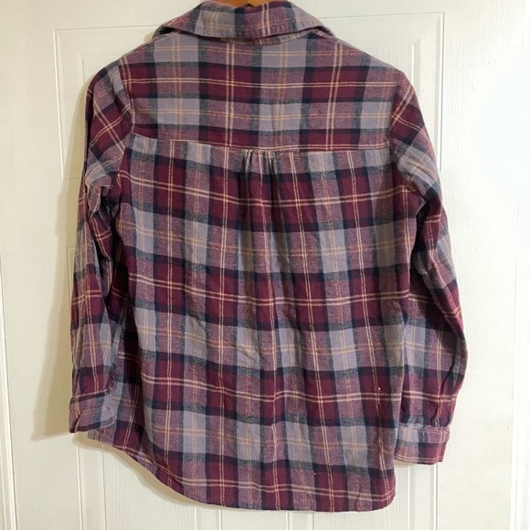 Brandy Melville Flannel Red Button Down Shirt - Picture 2 of 3